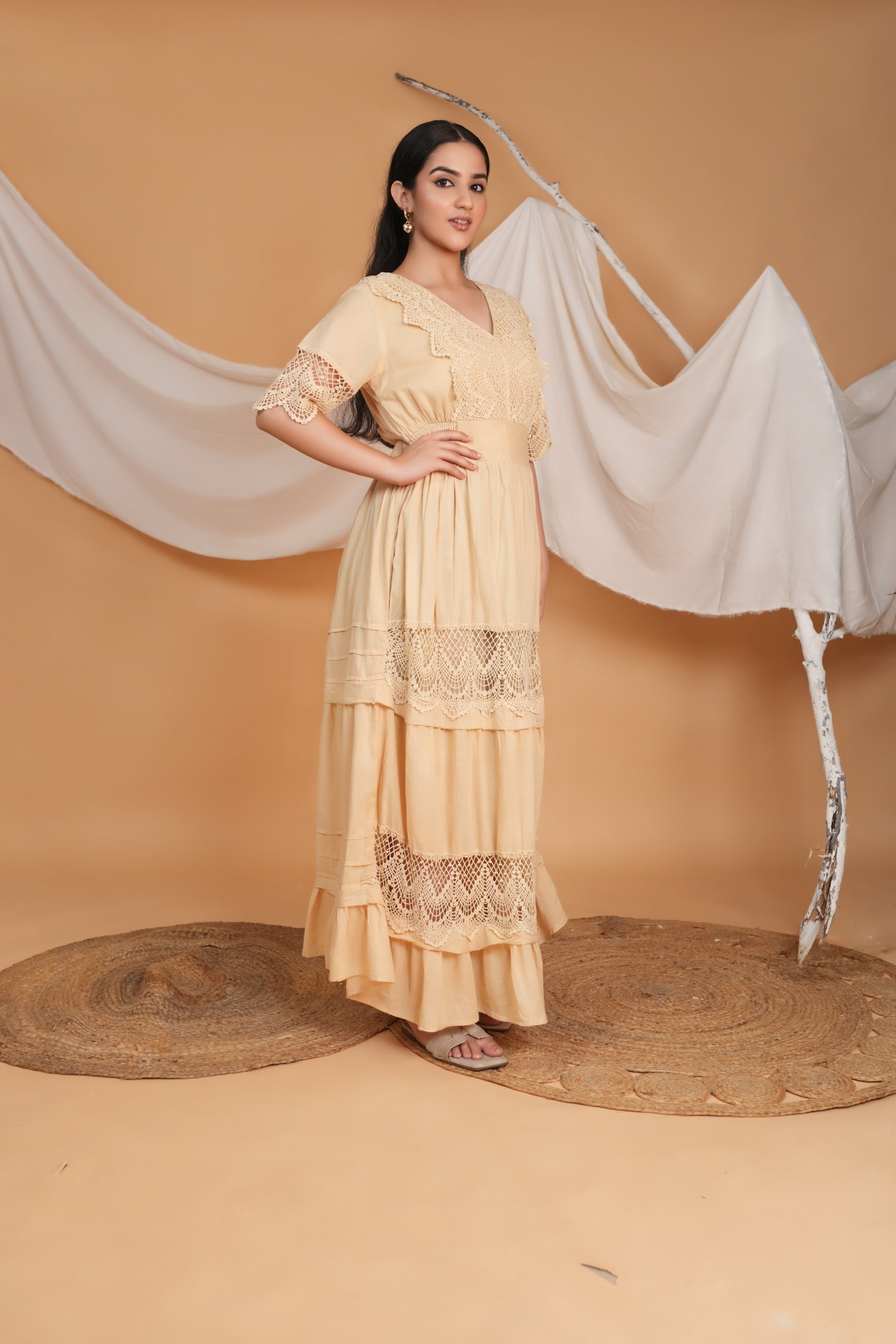 Spring Summer Maxi Dress - Black