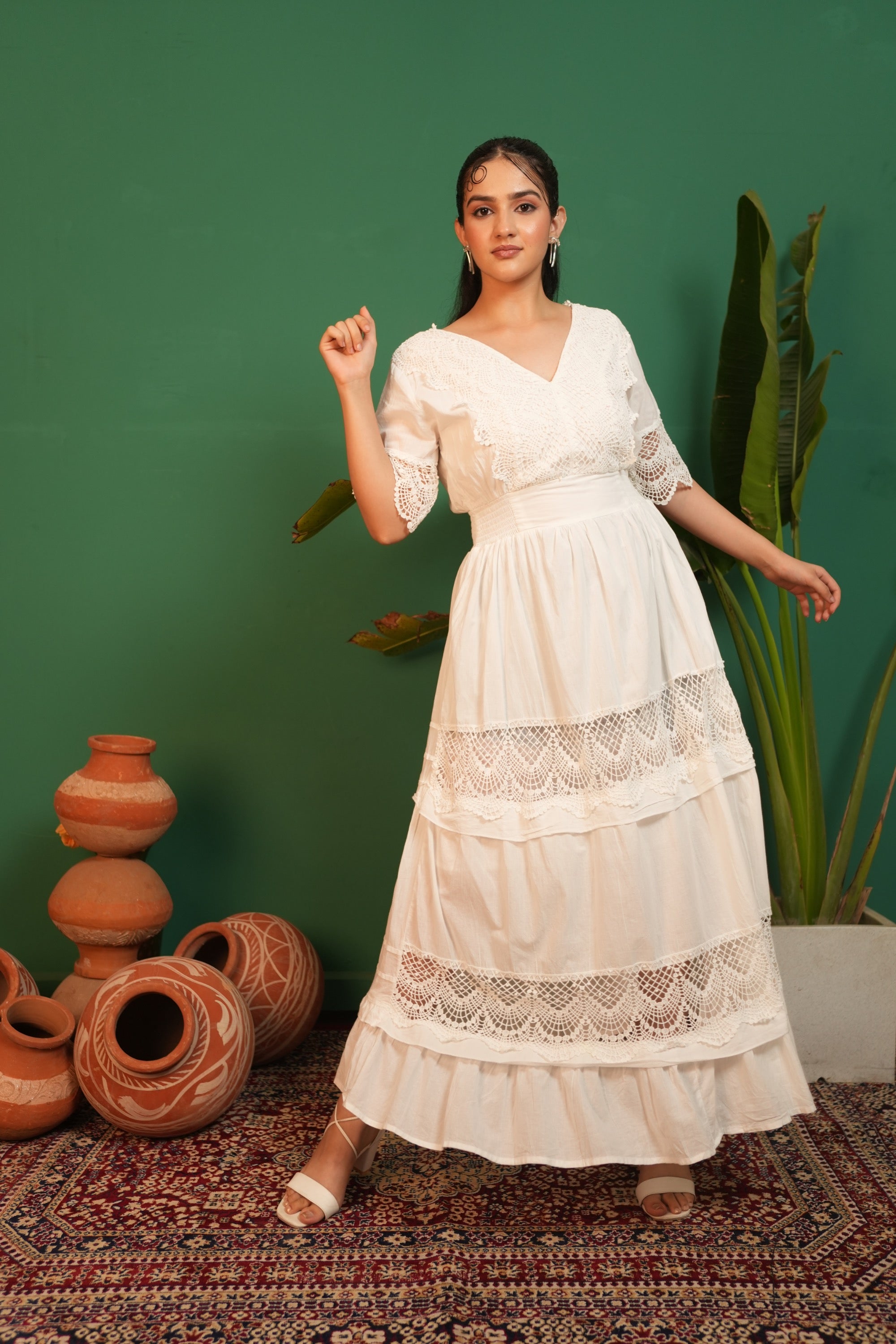 Spring Summer Maxi Dress - Black