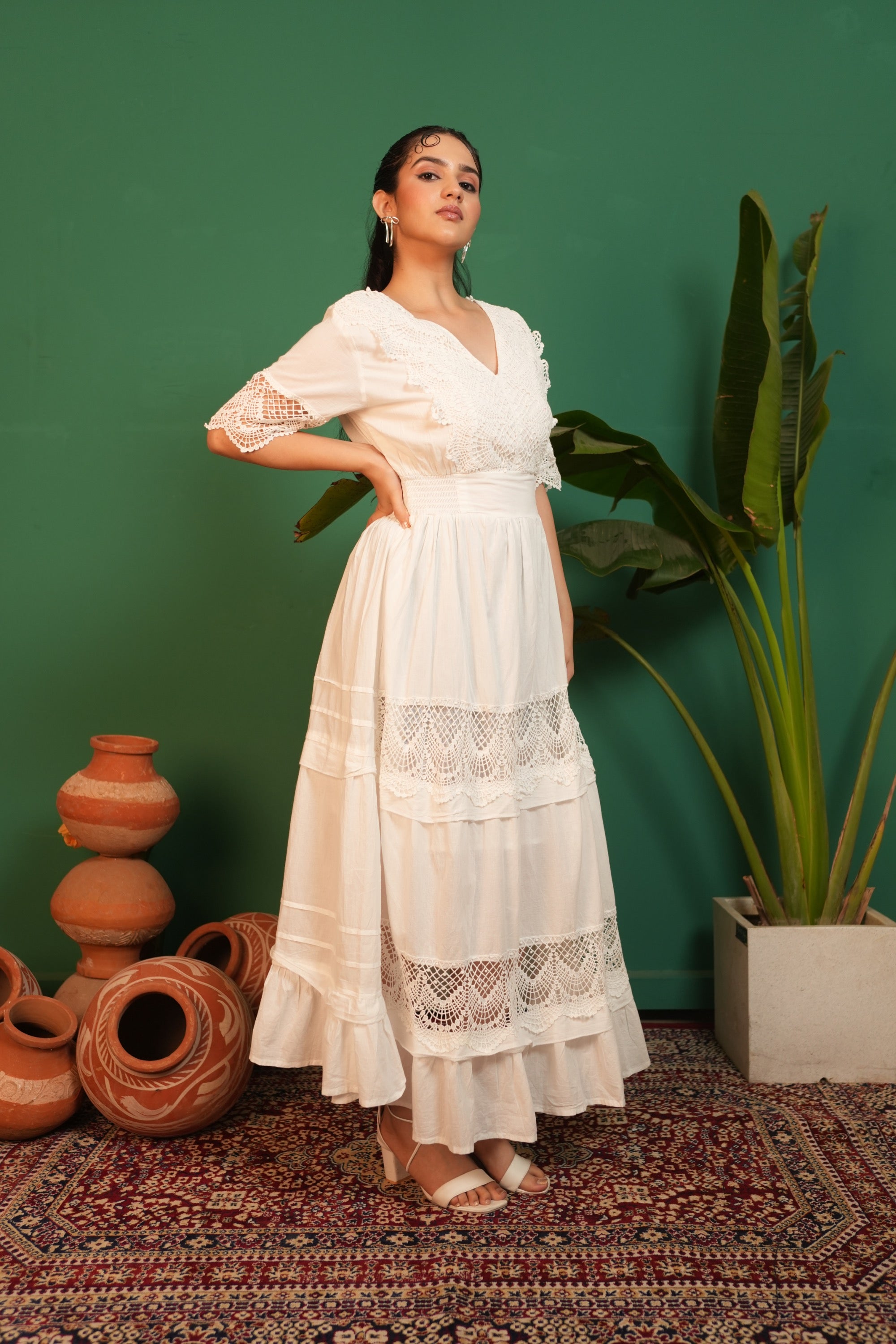 Spring Summer Maxi Dress - Black