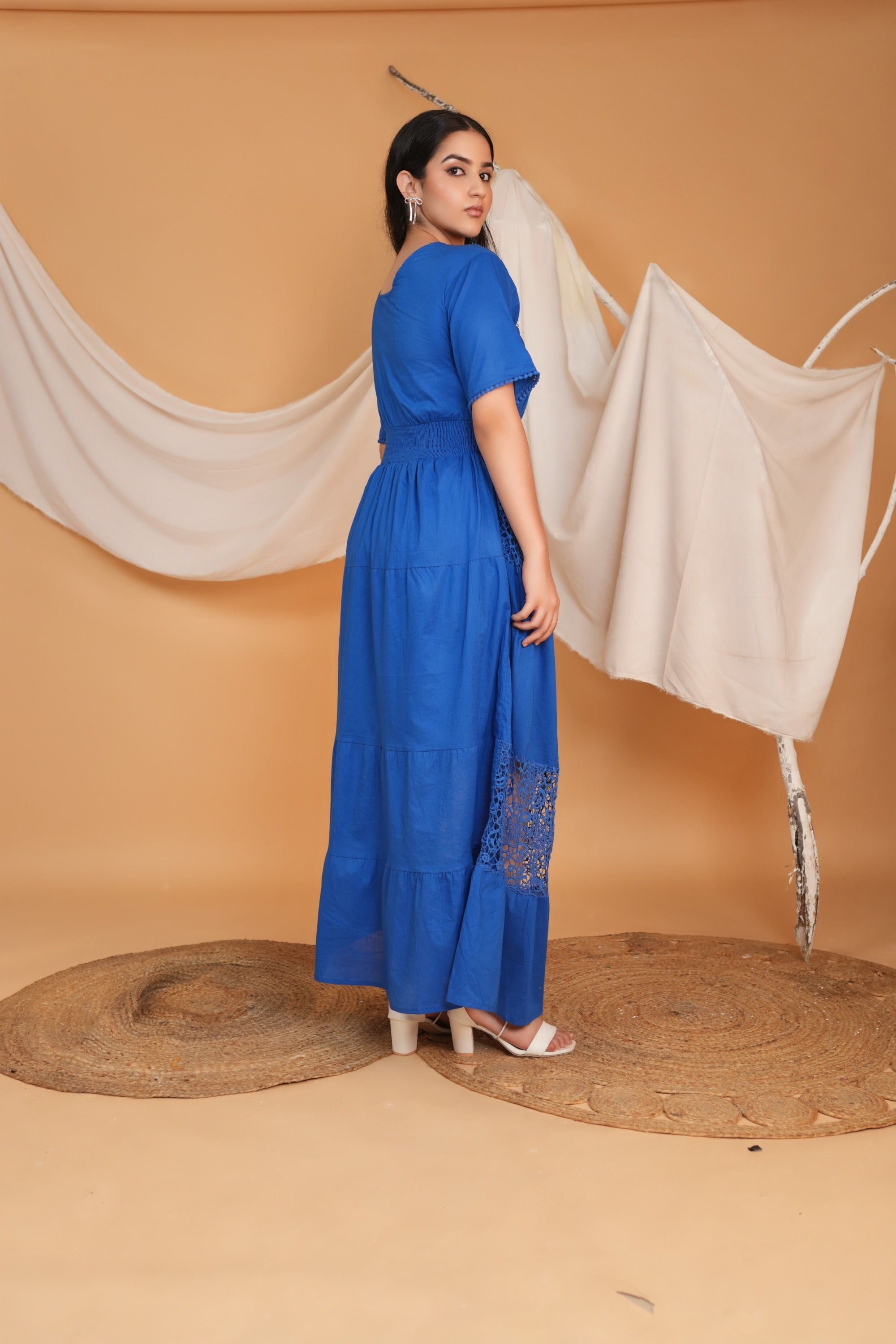 Spring Summer Maxi Dress - Blue