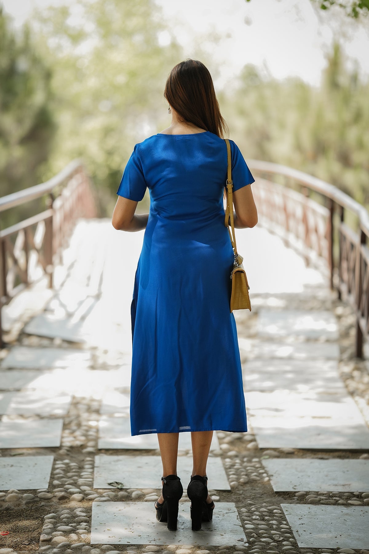 Floral Butterfly Straight Kurta – Black