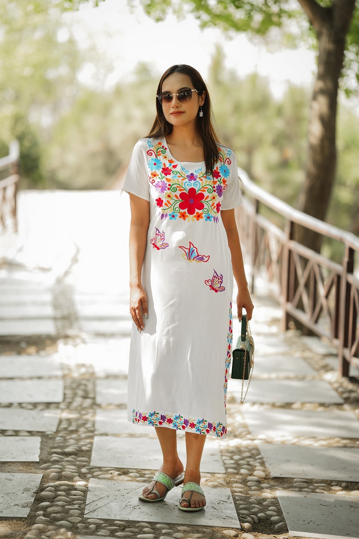 Floral Butterfly Straight Kurta