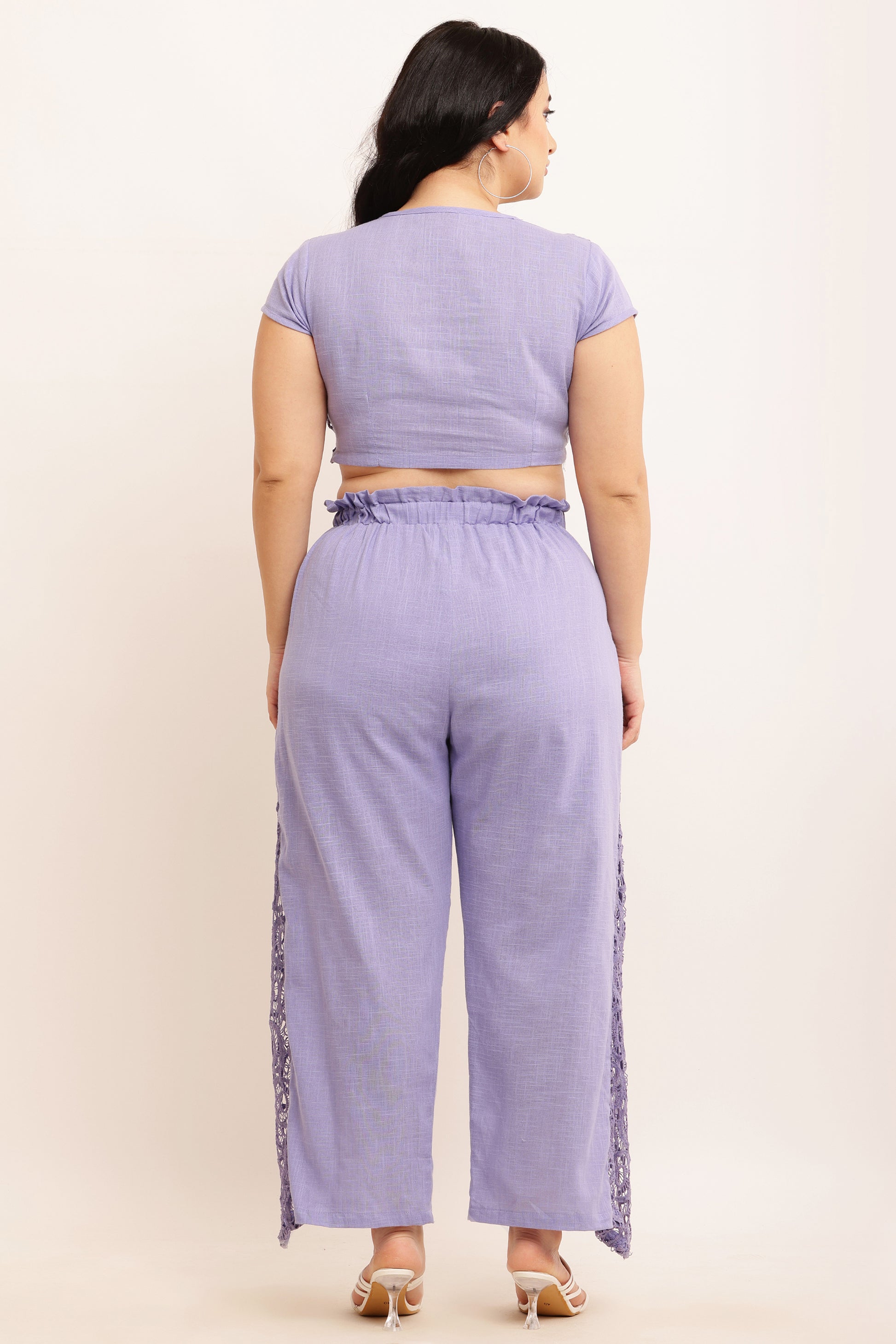 GPO Lace Co-ord Set - Crop Top & Pants Combo