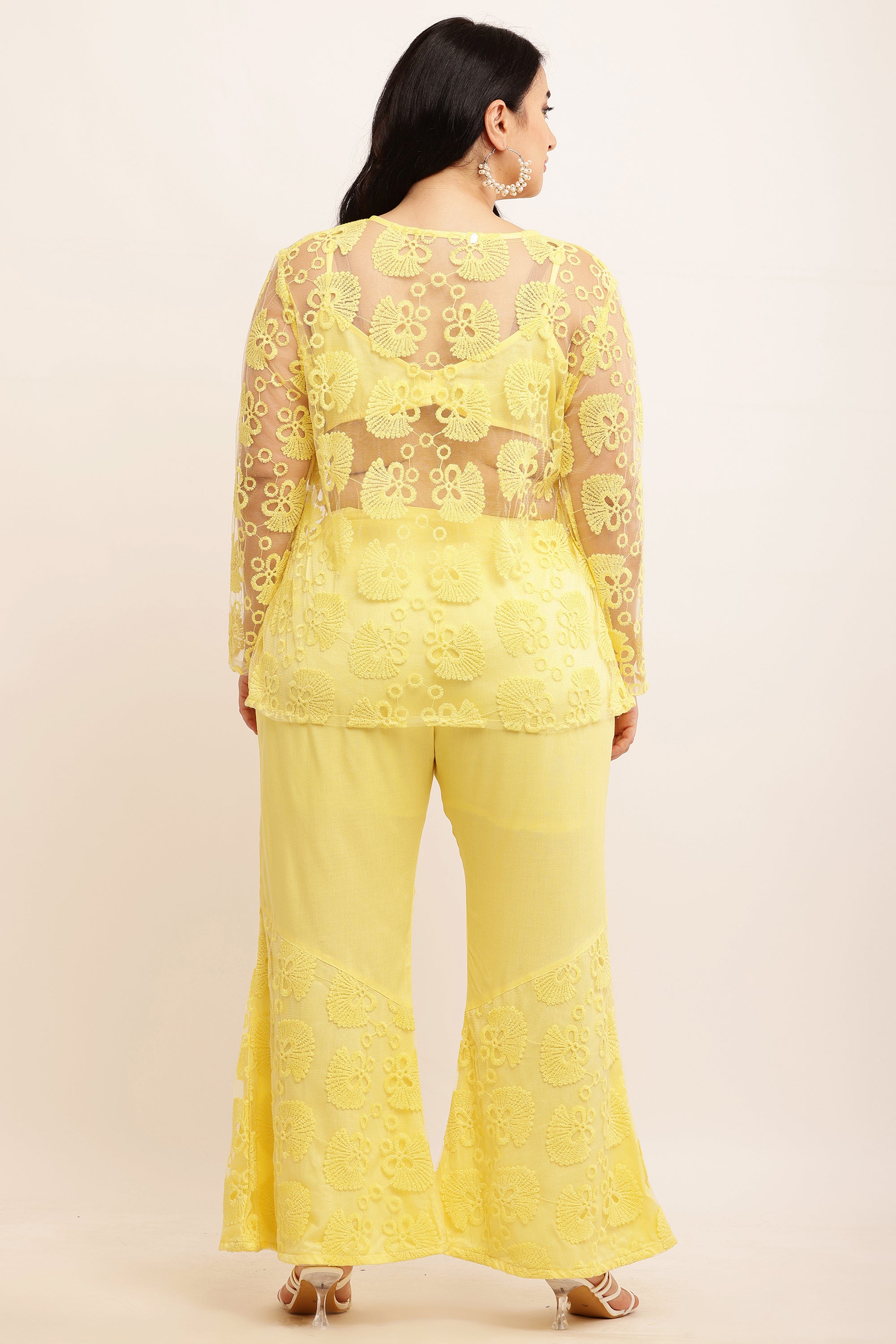 Floral Jacket Co-ord Set (LIME YELLOW) (Copy)