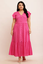 Spring Summer Midi Dress ( LIME YELLOW)