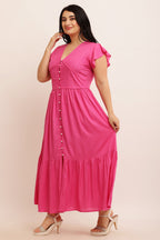 Spring Summer Midi Dress ( LIME YELLOW)