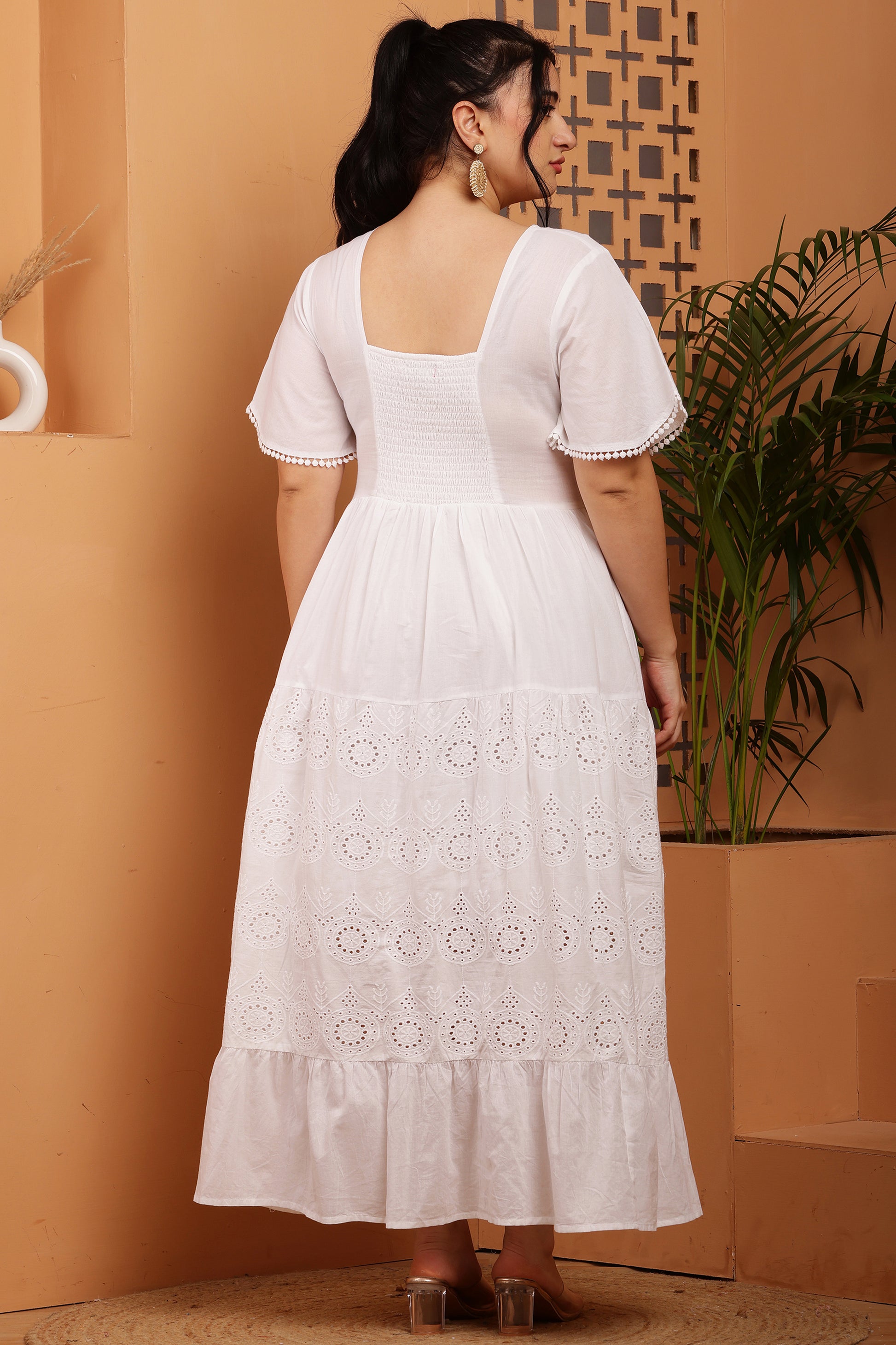 Flair Schiffli Maxi Dress