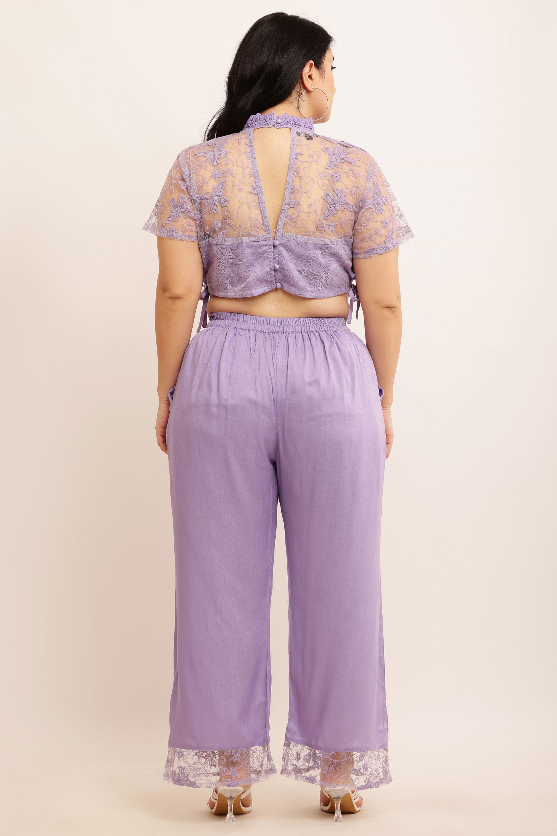 Butterfly Self Design Net Co-ord Set