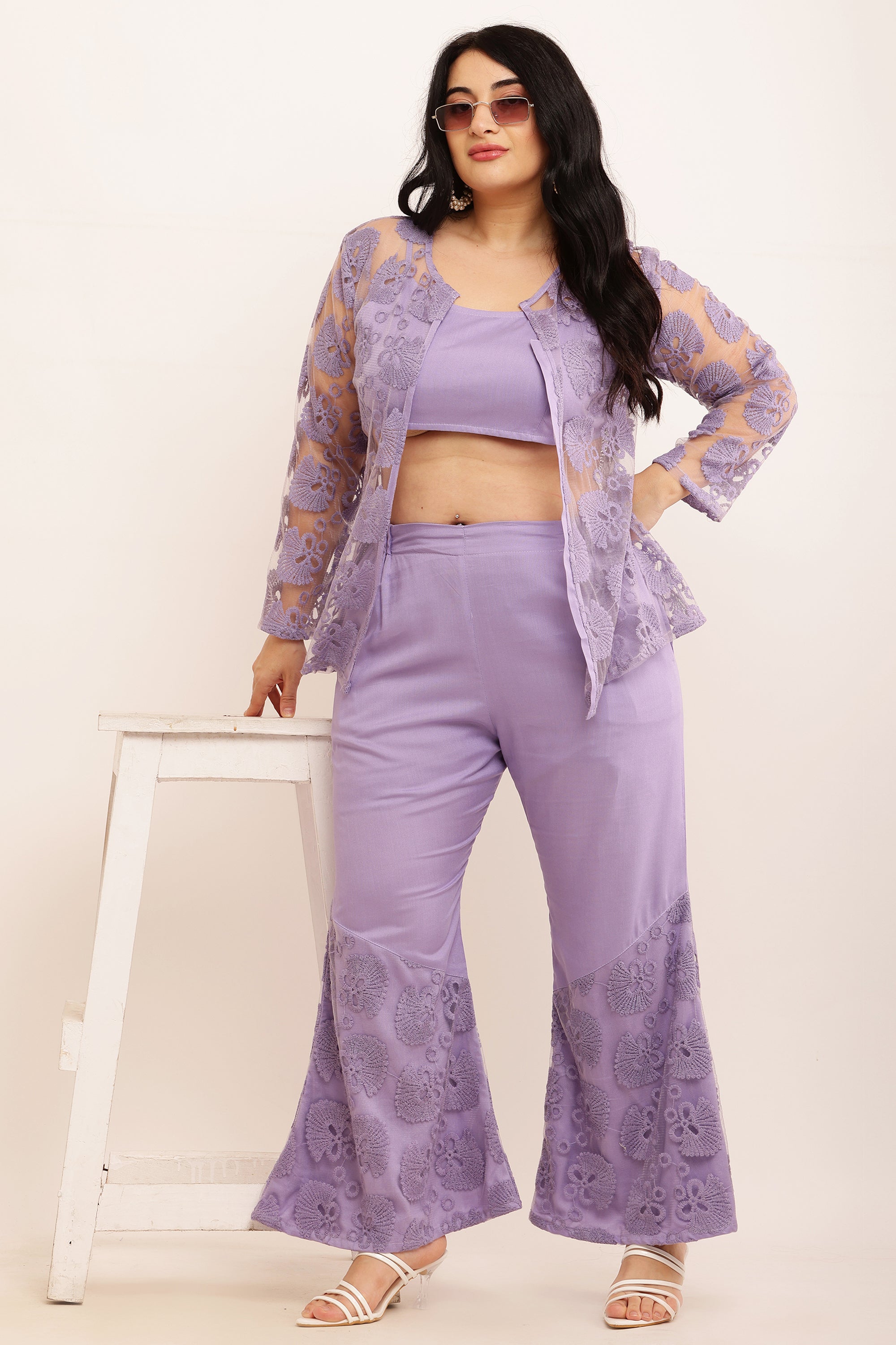 Floral Jacket Co-ord Set (LIME YELLOW) (Copy)