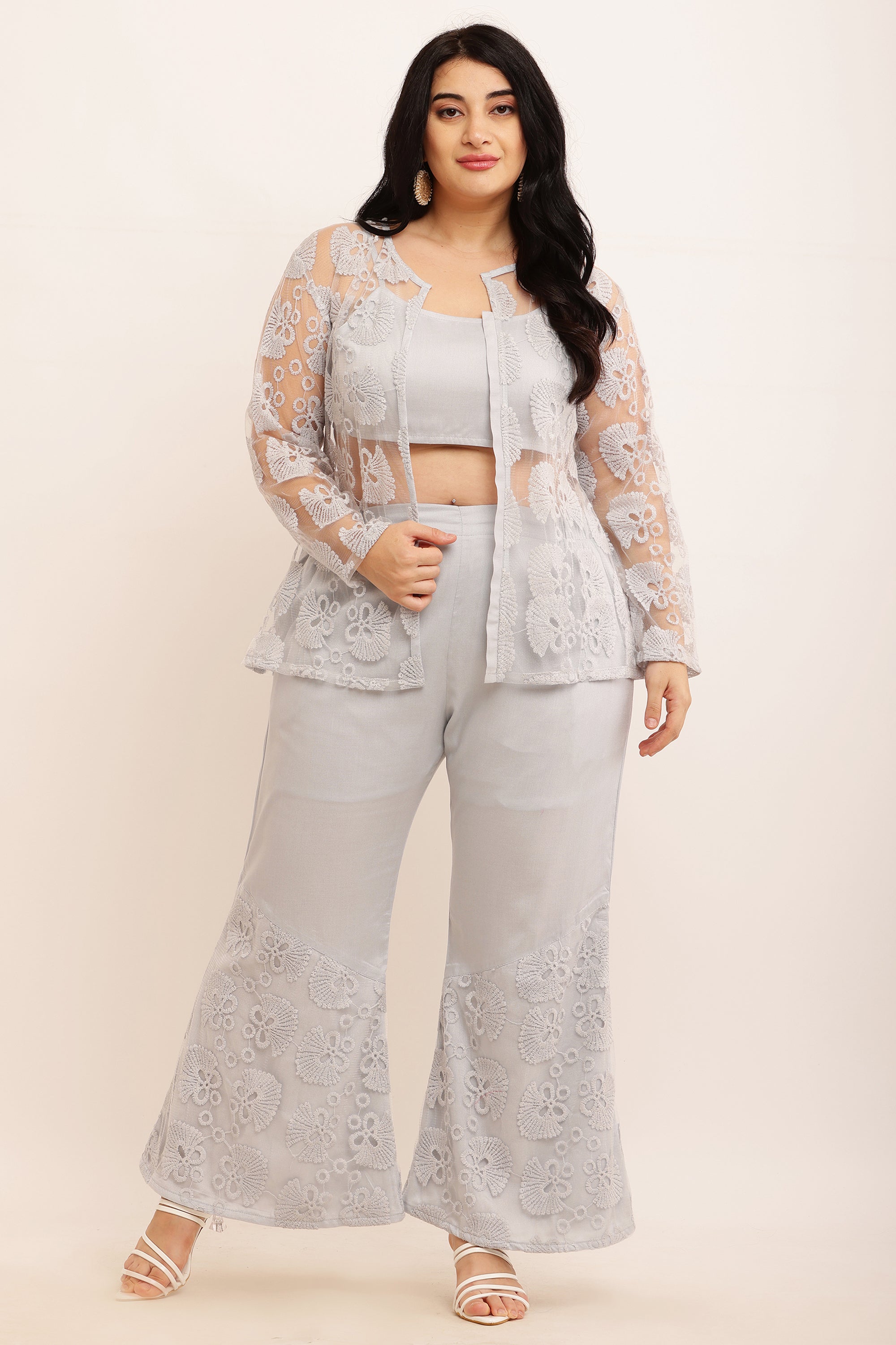 Floral Jacket Co-ord Set (LIME YELLOW) (Copy)