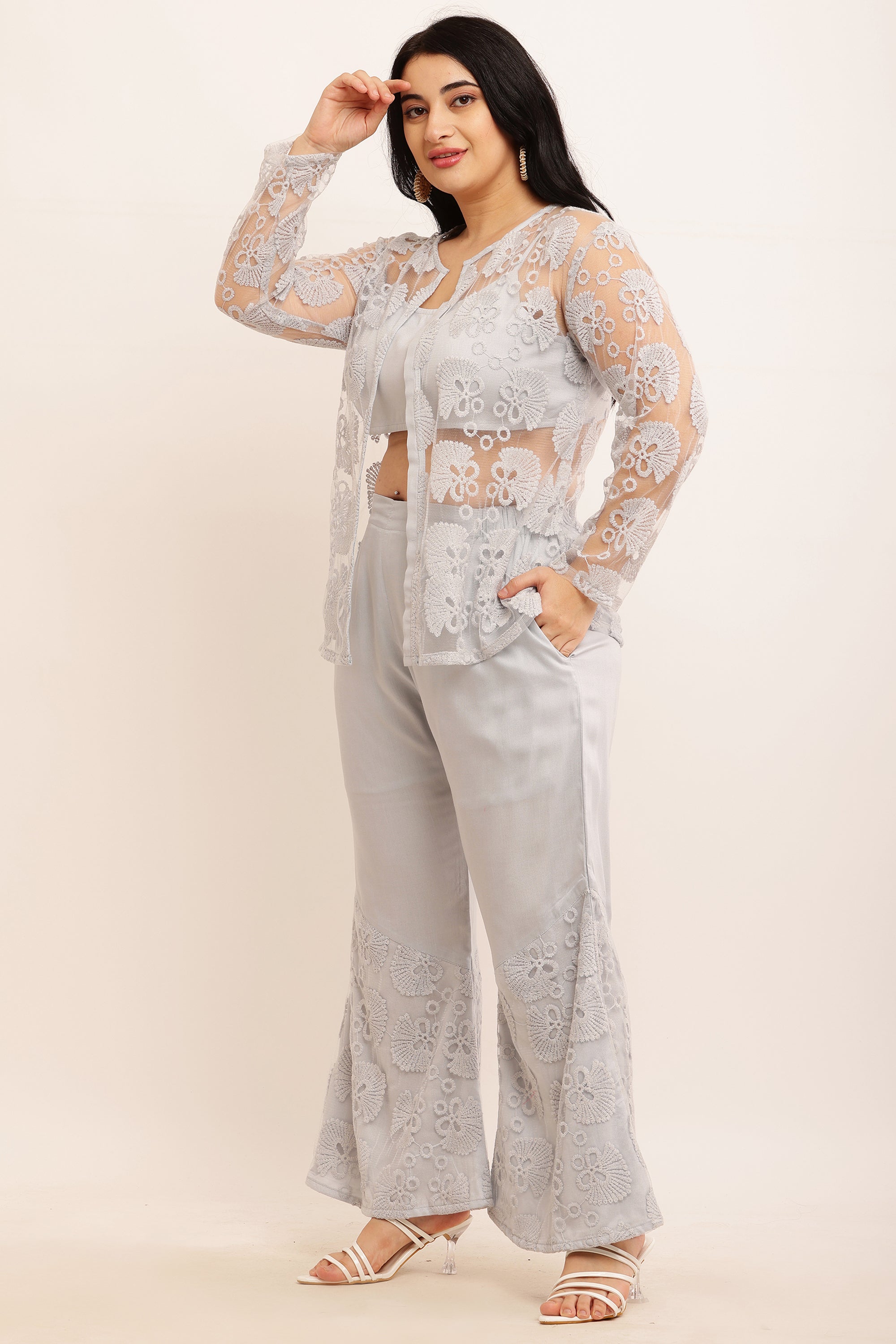 Floral Jacket Co-ord Set (LIME YELLOW) (Copy)
