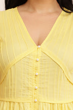 Spring Summer Midi Dress ( LIME YELLOW)