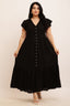 Spring Summer Midi Dress (BLACK)