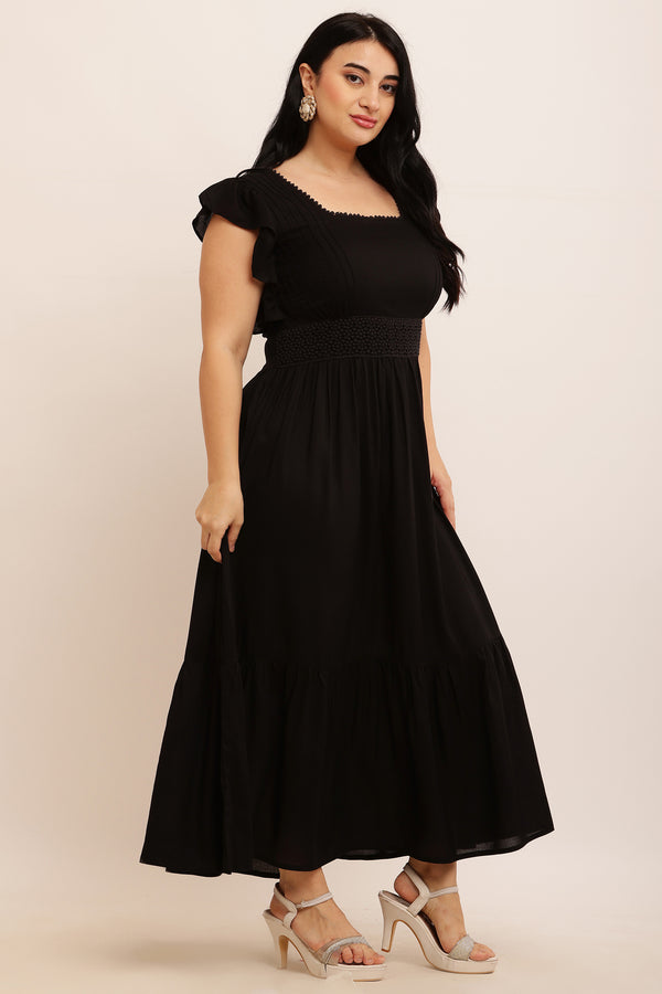 Spring Summer Maxi dress (BLACK) — view 2