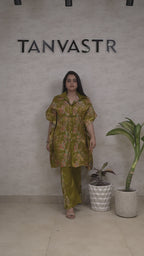 Short Kaftaan Collar Shirt with Pants
