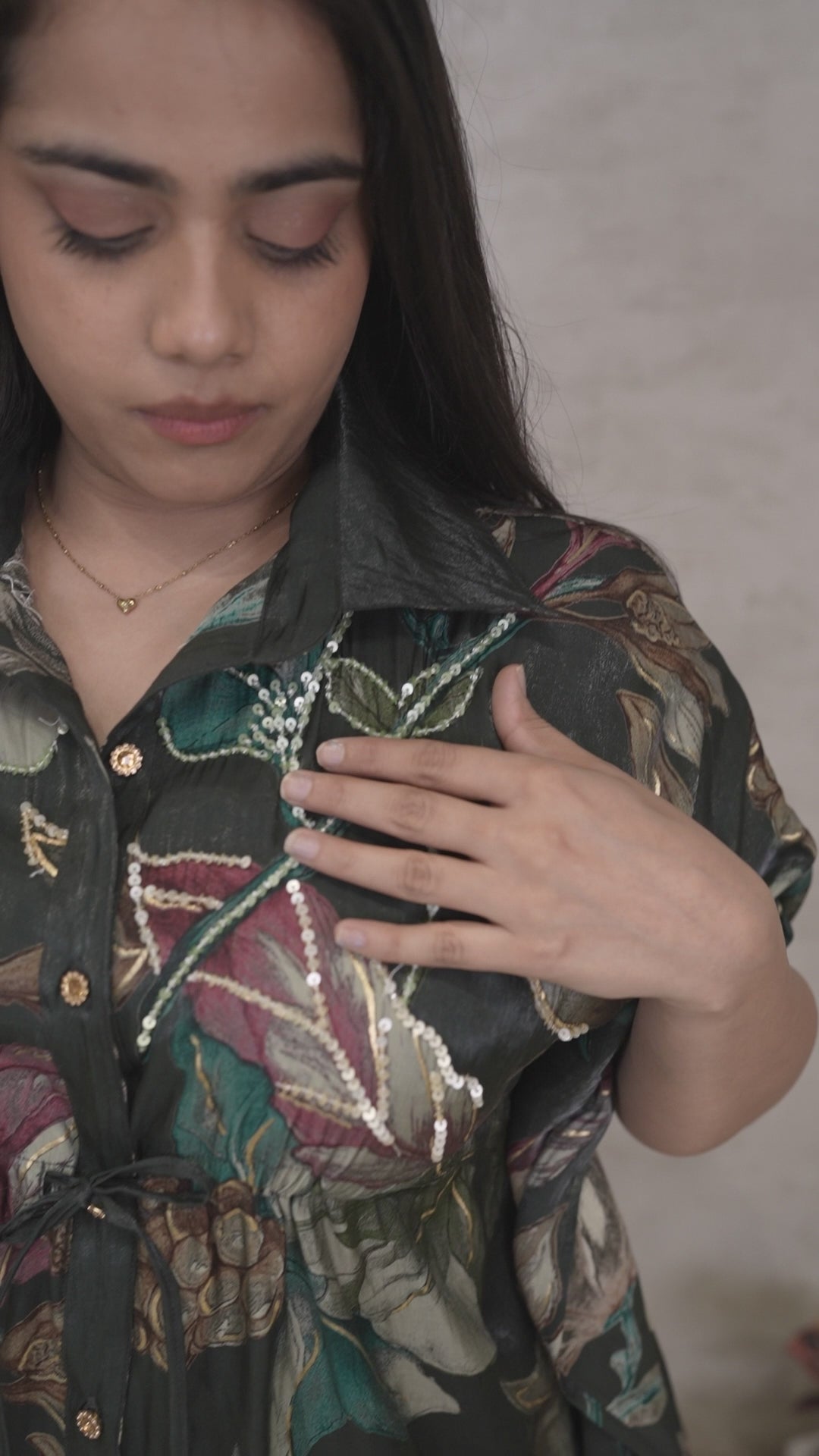Short Kaftaan Collar Shirt with Pants