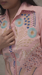 Jaipuri Thread Embroidered Shirt with Pants