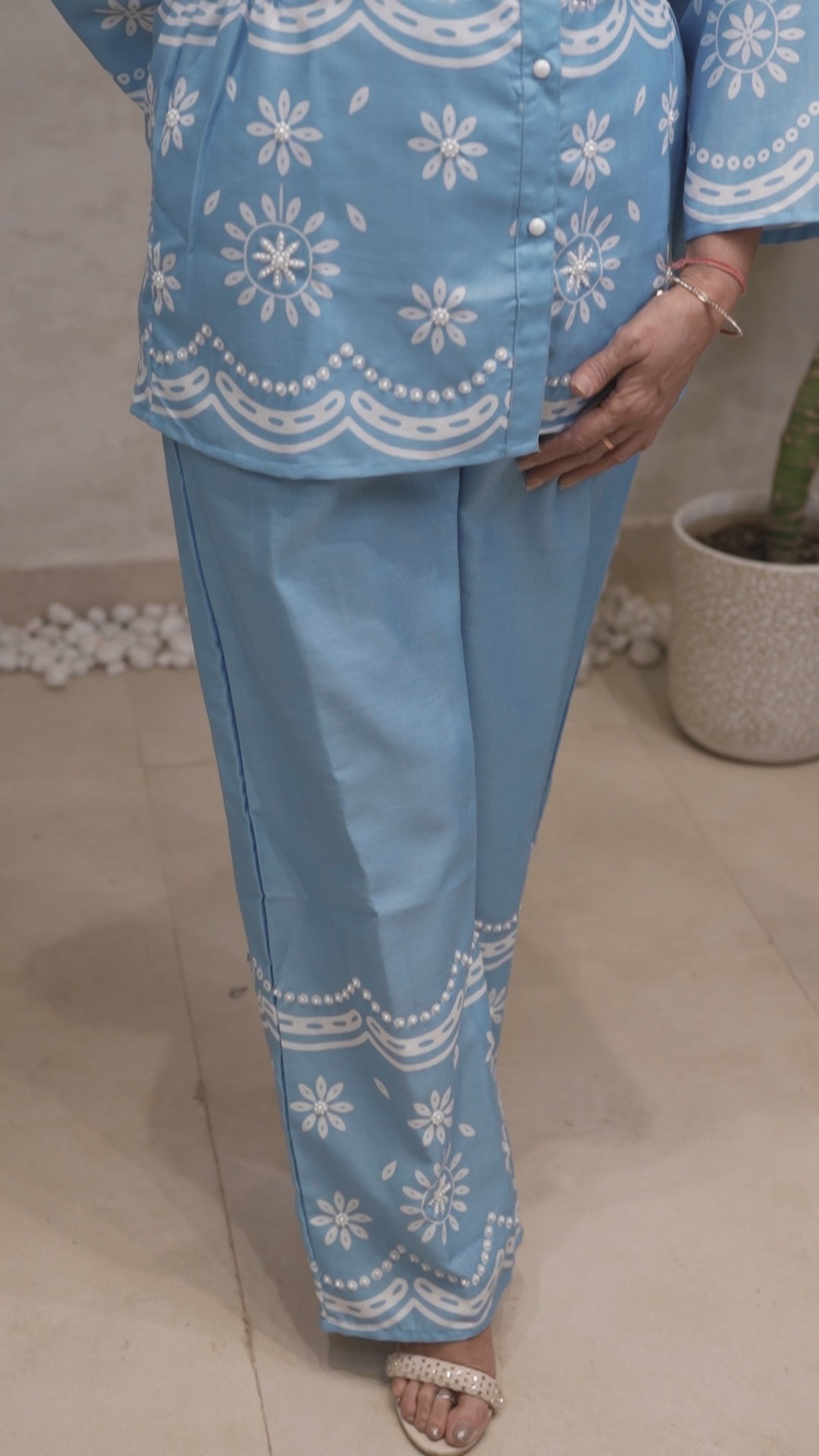 Floral Digital Printed Shirt with Pants