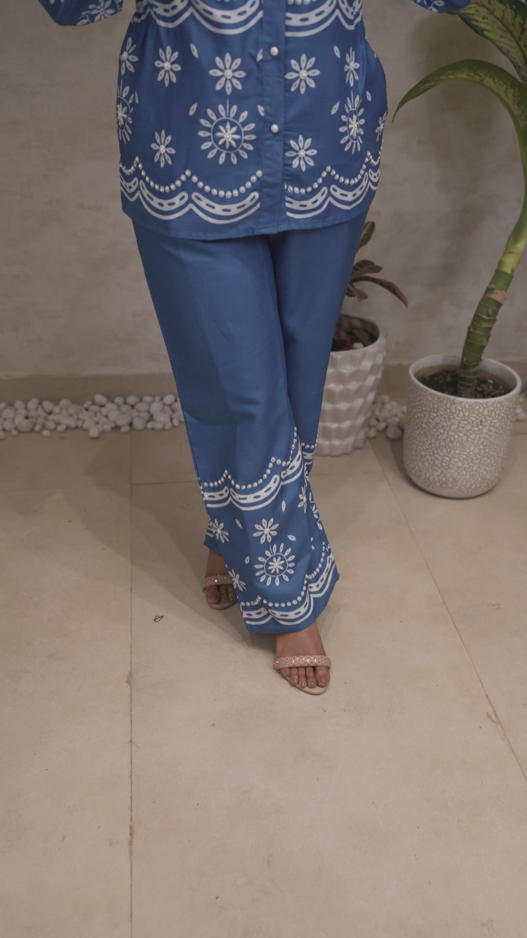 Floral Digital Printed Shirt with Pants