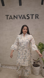Printed Kurta with Afghani Dhoti