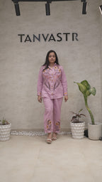 Jaipuri Thread Embroidered Shirt with Pants